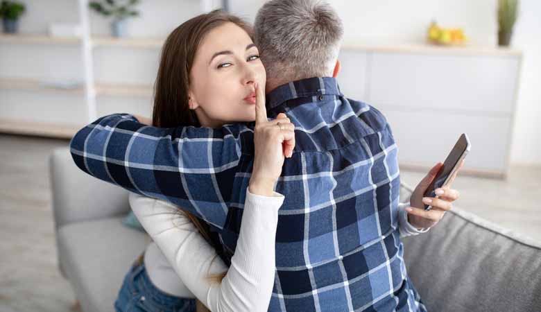 man hugging lady